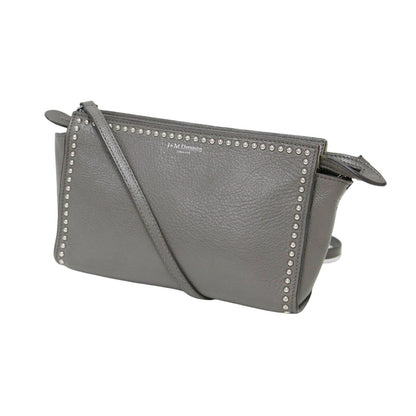 ELLIS スタッズ付き レザー ショルダー バッグ / クロスボディ クラッチバッグ 2WAY