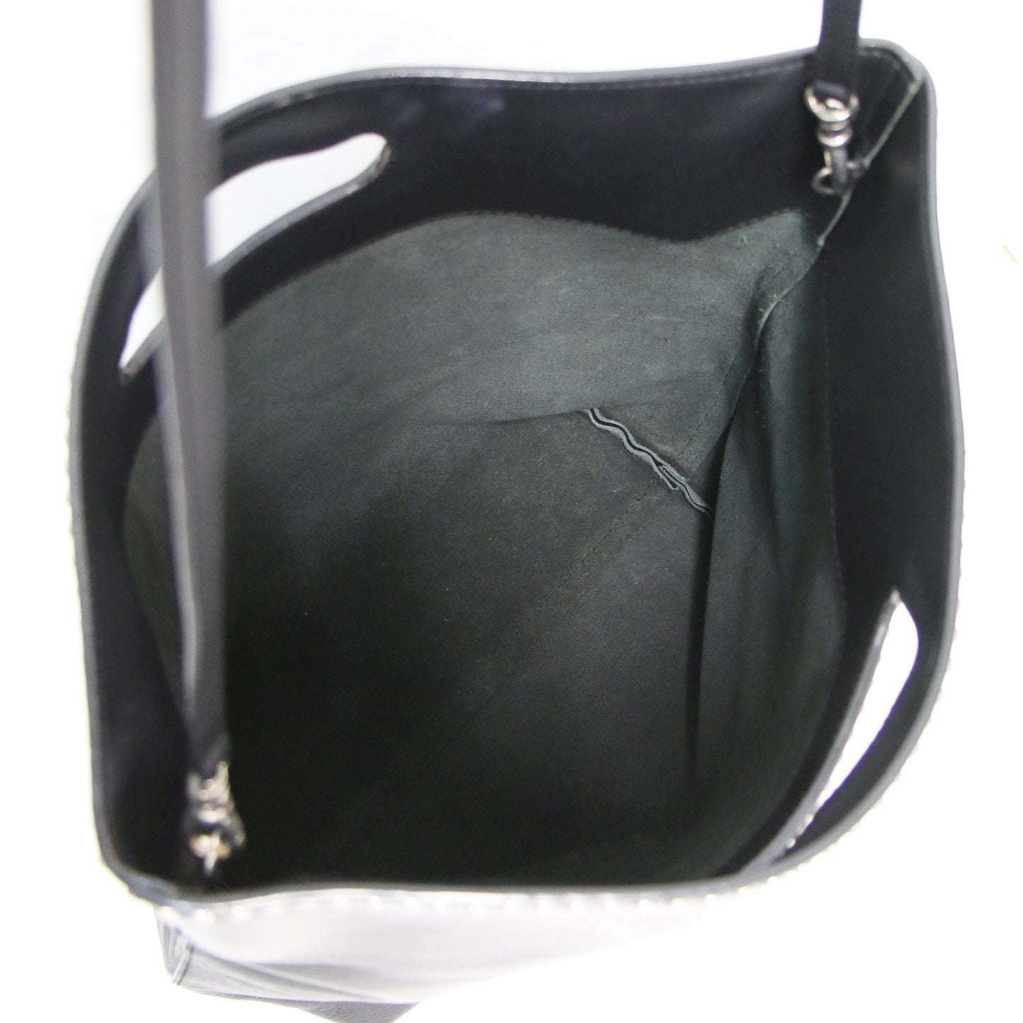 IRIS S スタッズ付き レザー ハンドバッグ / 3WAY ショルダーバッグ クラッチバッグ