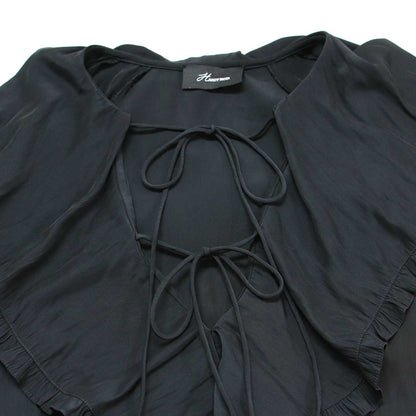 ビンテージ デシンフリル ブラウス / 長袖 ビッグカラー Vネック