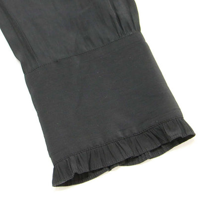 ビンテージ デシンフリル ブラウス / 長袖 ビッグカラー Vネック