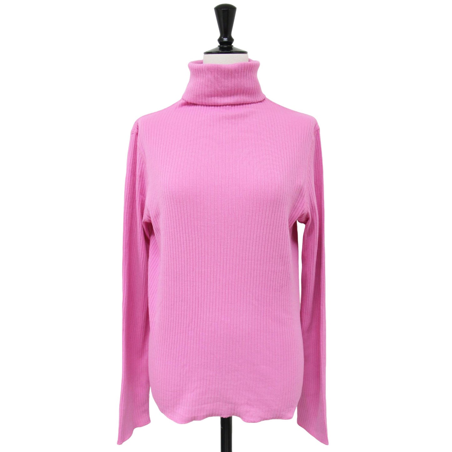ハイネック リブ ロングスリーブ カットソー / HIGH NECK RIB ロンT 長袖 コットン