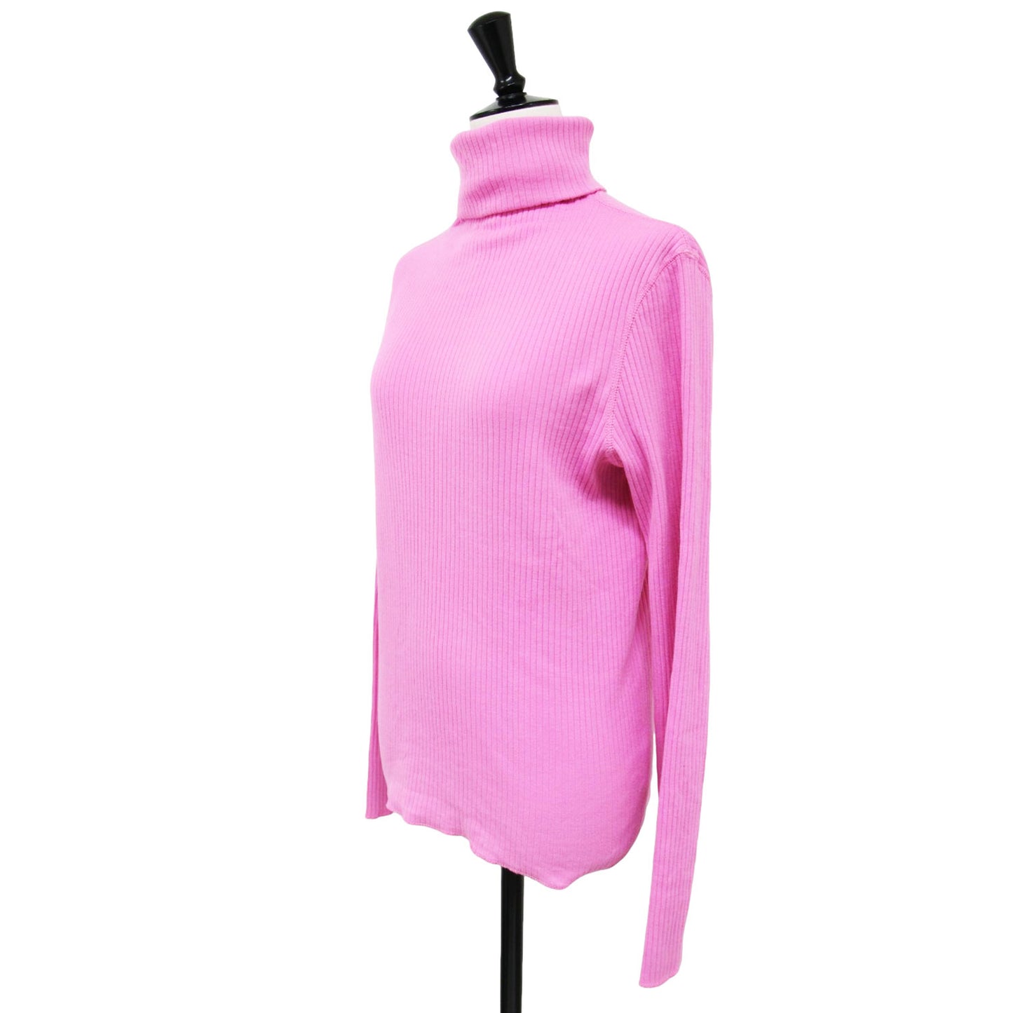 ハイネック リブ ロングスリーブ カットソー / HIGH NECK RIB ロンT 長袖 コットン