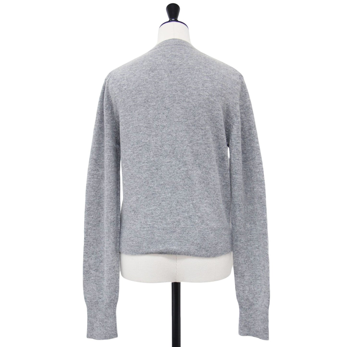 カシミヤ ブレンド ラウンドネック カーディガン / CASHMERE BLENDED CARDIGAN ROUND NECK ニット 長袖 FLOWER MARDI フラワー 刺繍