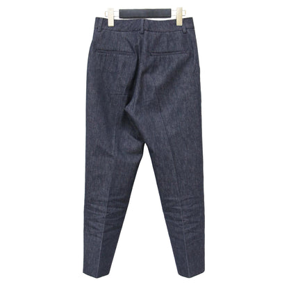 デニム テーパード パンツ / スラックスパンツ トラウザーズ センタープレス コットン ウール
