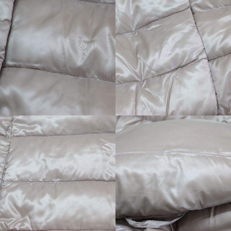 アミンタ キルティング ダウンジャケット / Aminta 7分袖 ファネルネック スナップボタン