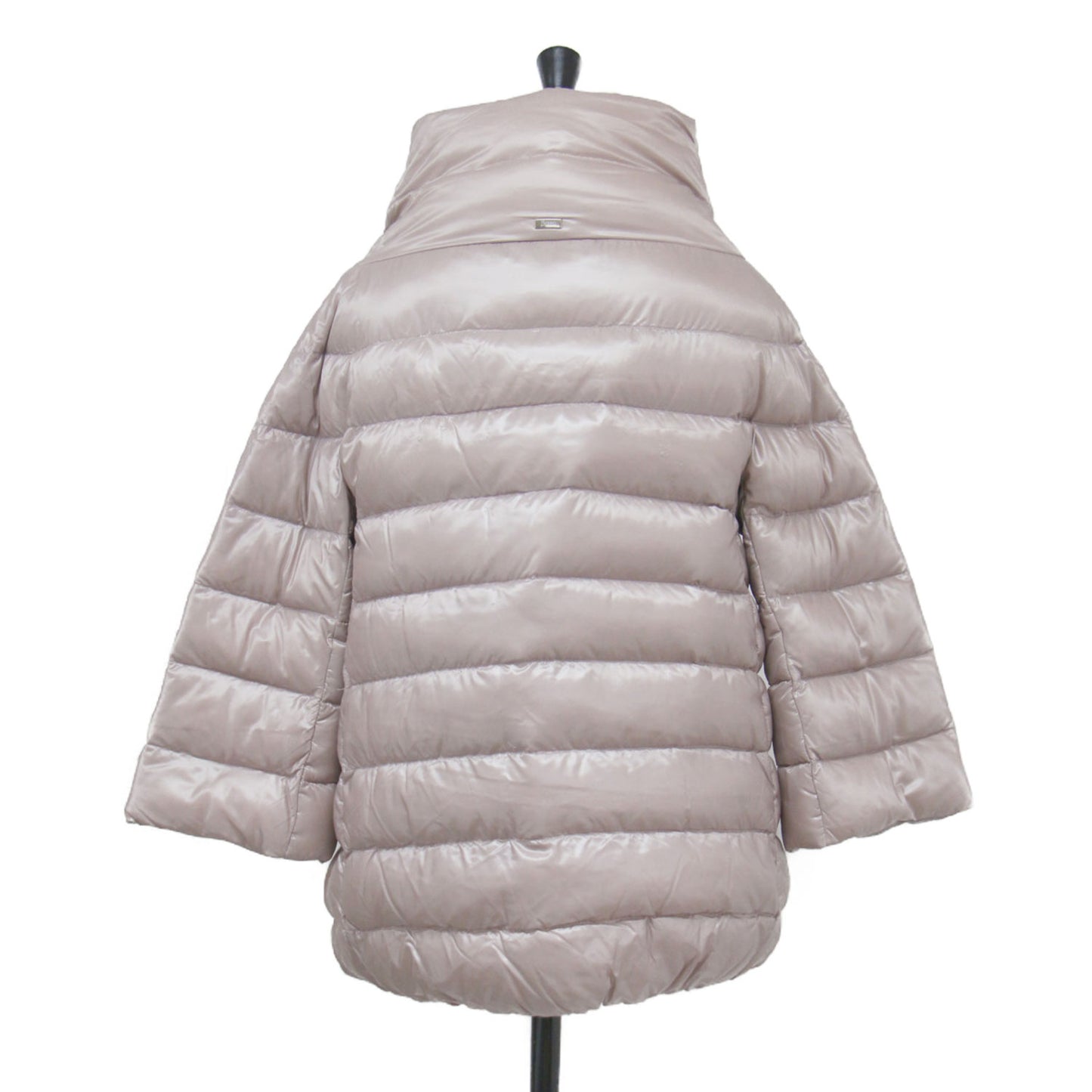 アミンタ キルティング ダウンジャケット / Aminta 7分袖 ファネルネック スナップボタン