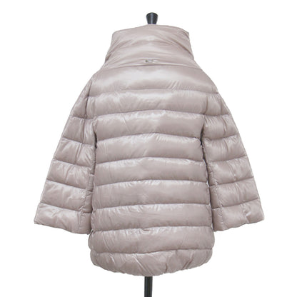 アミンタ キルティング ダウンジャケット / Aminta 7分袖 ファネルネック スナップボタン