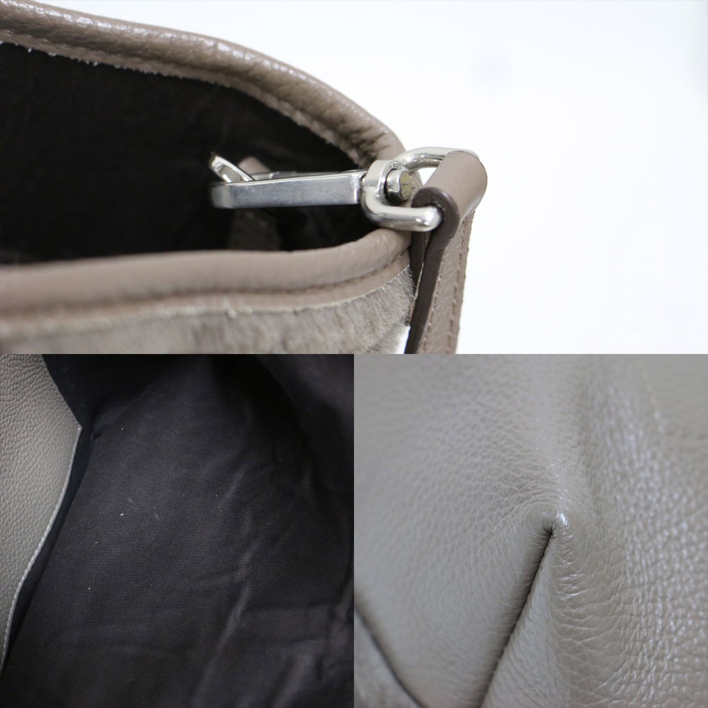 ファー コンビ レザー トートバッグ / ショルダーバッグ 2WAY 斜め掛け 肩掛け