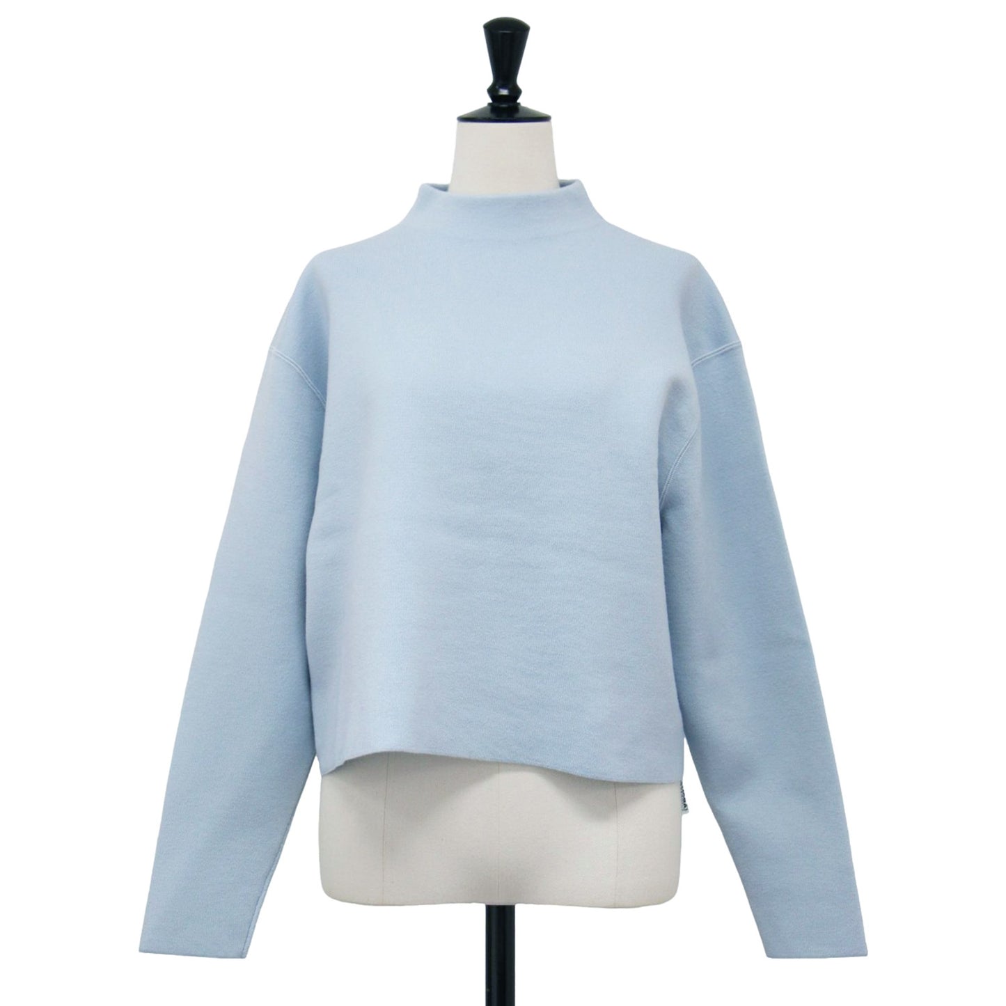 24秋冬 モックネック クロップド プルオーバー / RAVEL/MAURICE ニット 長袖 ストレッチ ウール