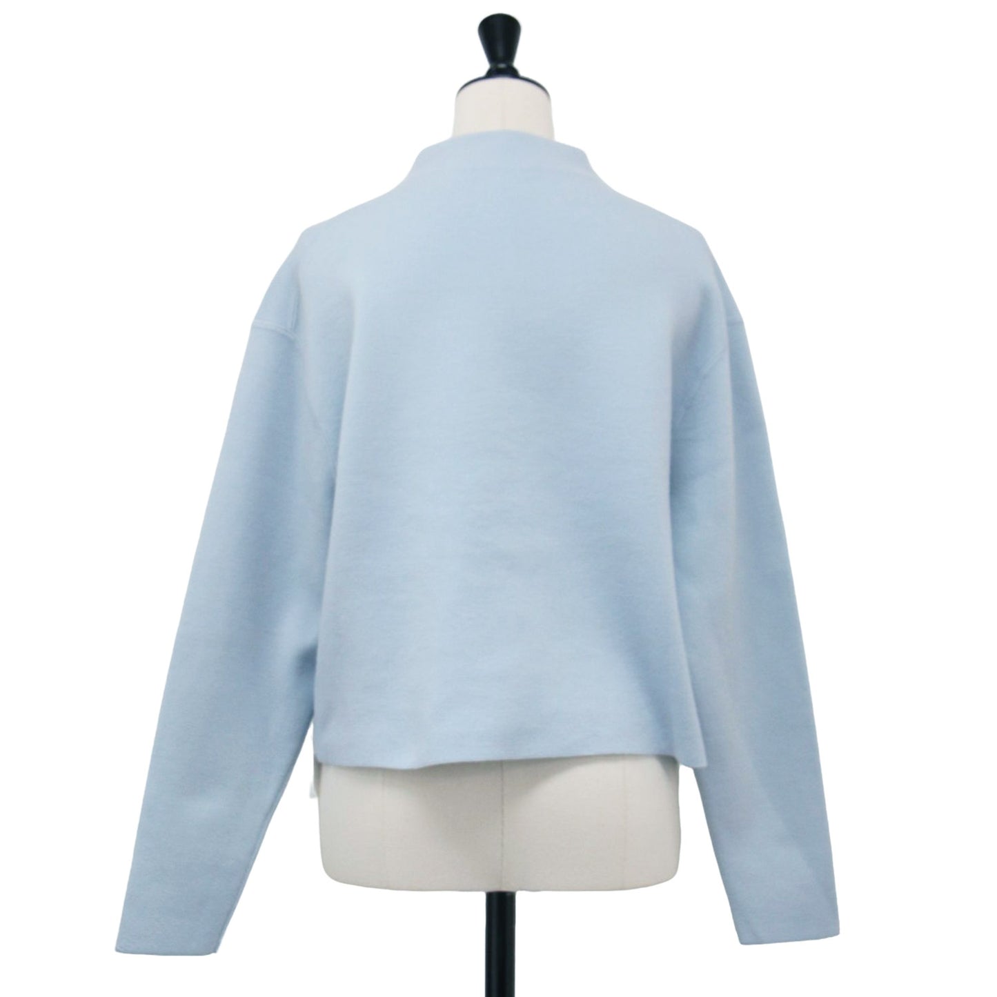 24秋冬 モックネック クロップド プルオーバー / RAVEL/MAURICE ニット 長袖 ストレッチ ウール