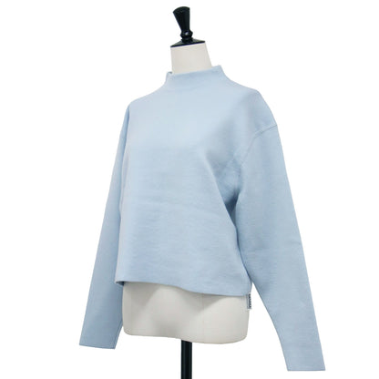 24秋冬 モックネック クロップド プルオーバー / RAVEL/MAURICE ニット 長袖 ストレッチ ウール