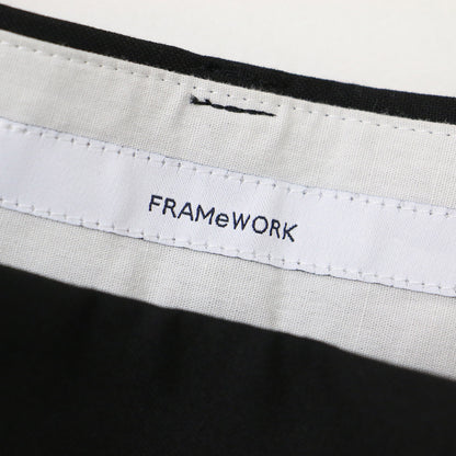 CARREMAN フレア パンツ / スラックス トラウザーズ スリット センタープレス ストレッチ