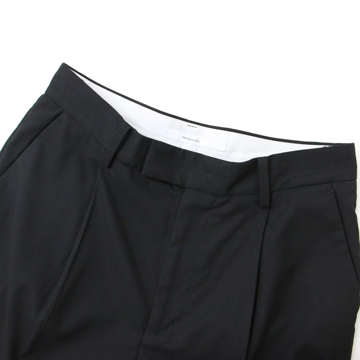 CARREMAN フレア パンツ / スラックス トラウザーズ スリット センタープレス ストレッチ