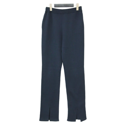 21秋冬 スムースニット フロントスリット パンツ / イージーパンツ ウエストゴム シルク コットン