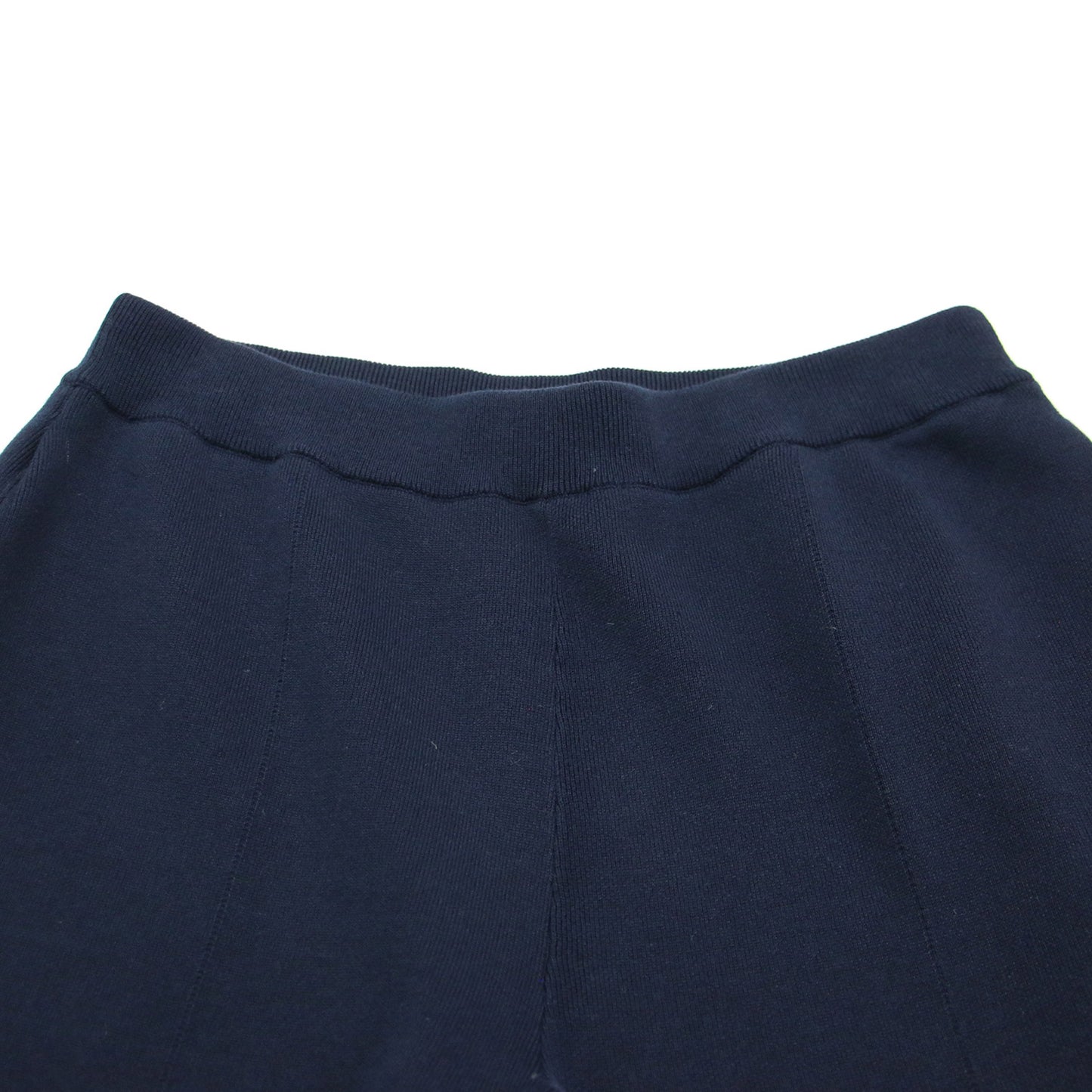 21秋冬 スムースニット フロントスリット パンツ / イージーパンツ ウエストゴム シルク コットン