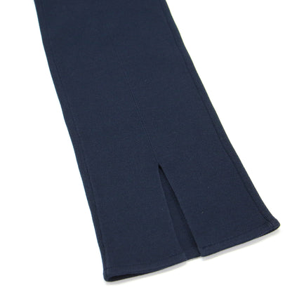 21秋冬 スムースニット フロントスリット パンツ / イージーパンツ ウエストゴム シルク コットン