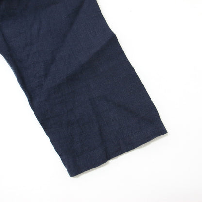 リネン ロング カーディガン / 長袖 ハンド刺繍 コットンボイル