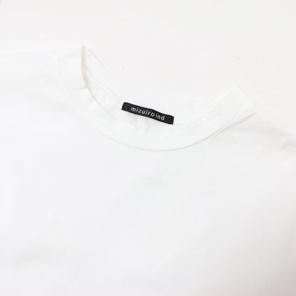 ロールスリーブ ワイド ワンピース / ミディ丈 半袖 ドロップショルダー コットン 定番