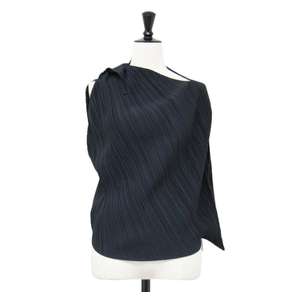 リーフ 斜めプリーツ トップス PP53-JK711 / ブラウス ノースリーブ 葉っぱ 変型