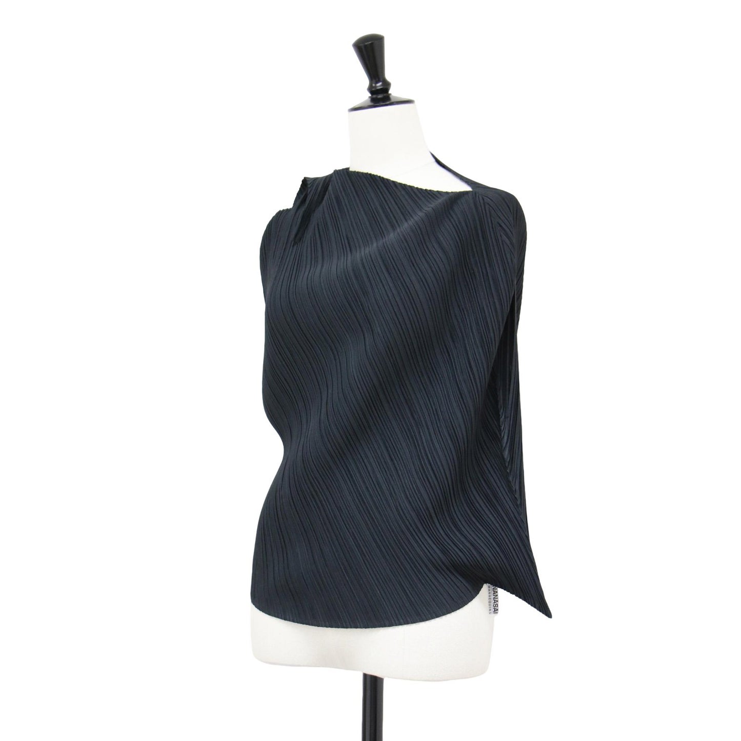 リーフ 斜めプリーツ トップス PP53-JK711 / ブラウス ノースリーブ 葉っぱ 変型