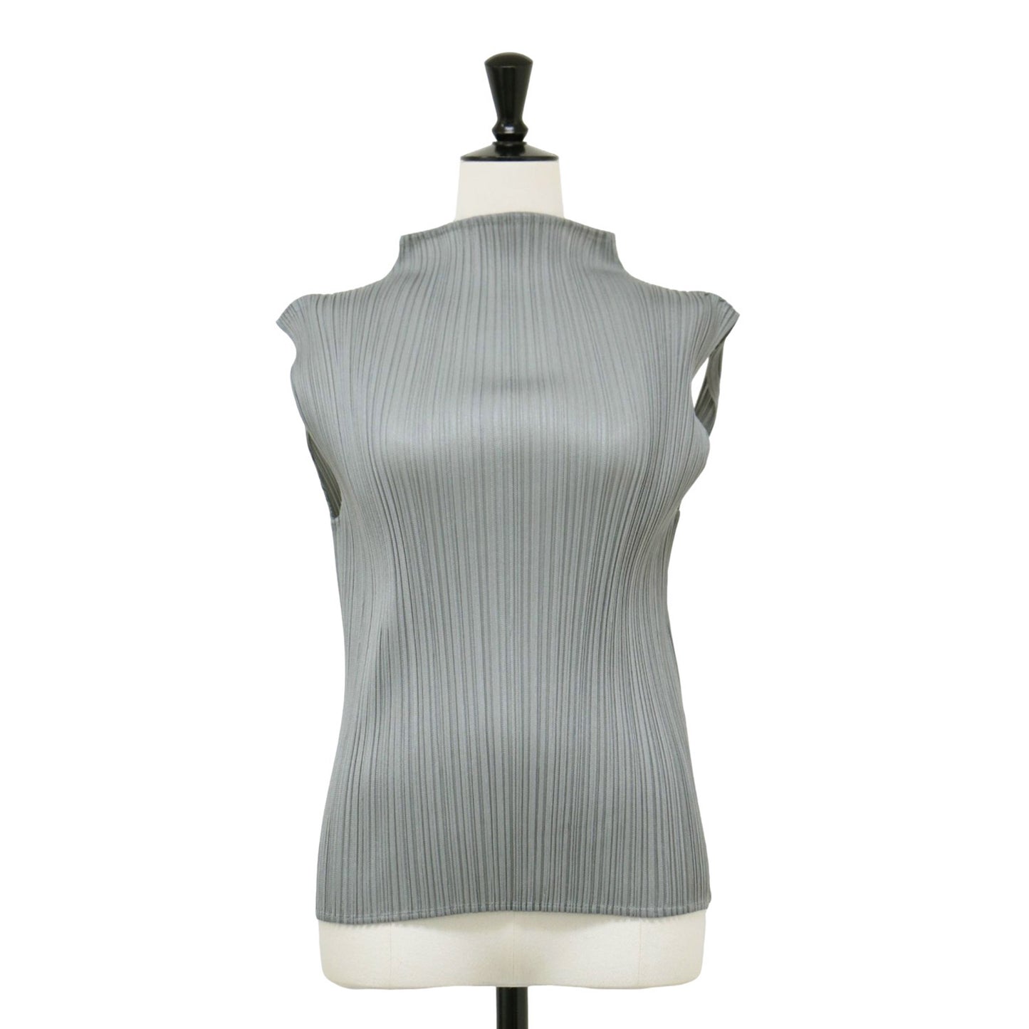 ノースリーブ ハイネック トップス / カットソー プリーツ