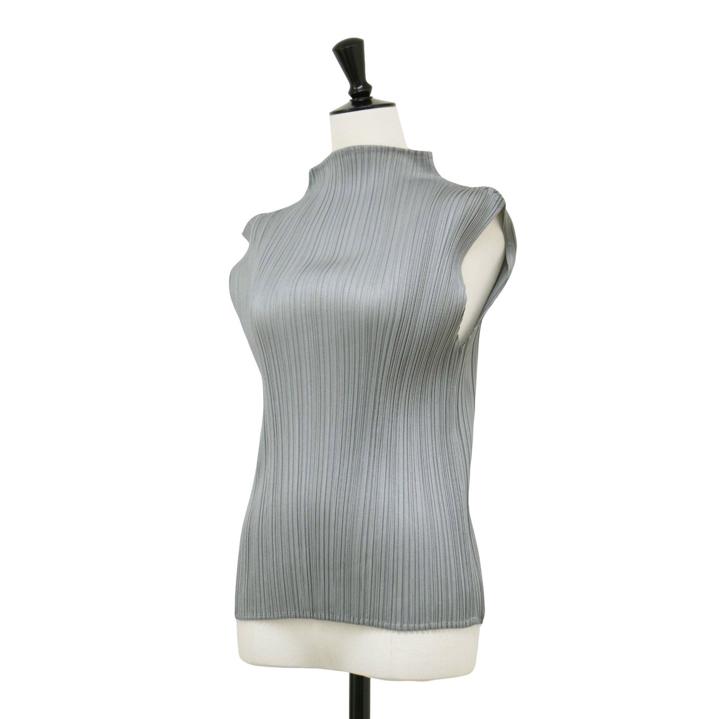 ノースリーブ ハイネック トップス / カットソー プリーツ