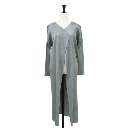 プリーツ ロング カーディガン PP55-JA102 / ボタンレス