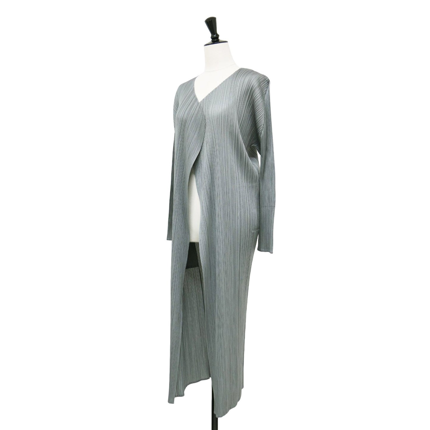 プリーツ ロング カーディガン PP55-JA102 / ボタンレス