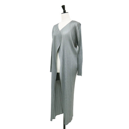 プリーツ ロング カーディガン PP55-JA102 / ボタンレス