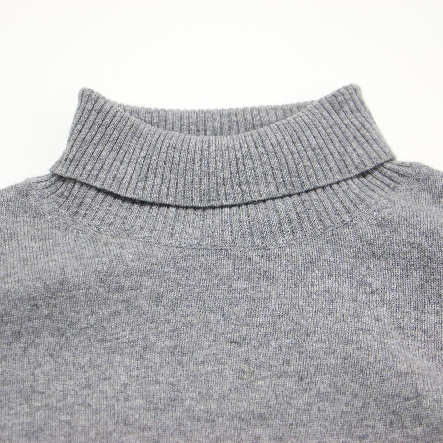 23秋冬 カシミヤ100 ハイネック プルオーバー / 長袖 タートルネック ワイドシルエット ハイゲージ カシミヤ