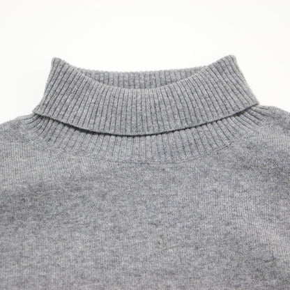 23秋冬 カシミヤ100 ハイネック プルオーバー / 長袖 タートルネック ワイドシルエット ハイゲージ カシミヤ