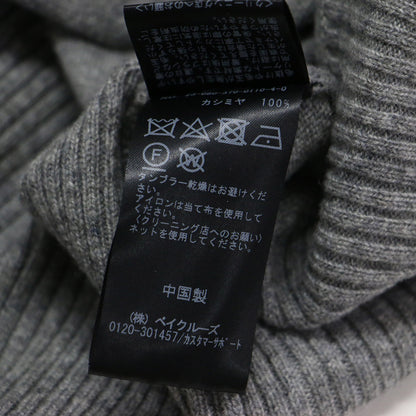 23秋冬 カシミヤ100 ハイネック プルオーバー / 長袖 タートルネック ワイドシルエット ハイゲージ カシミヤ