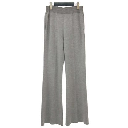 20秋冬 フレア ニット パンツ / refined イージーパンツ センタープレス ウエストゴム ウール