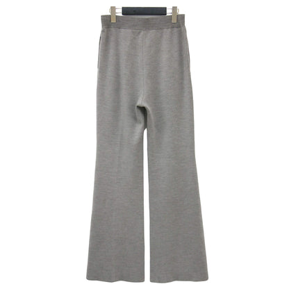 20秋冬 フレア ニット パンツ / refined イージーパンツ センタープレス ウエストゴム ウール