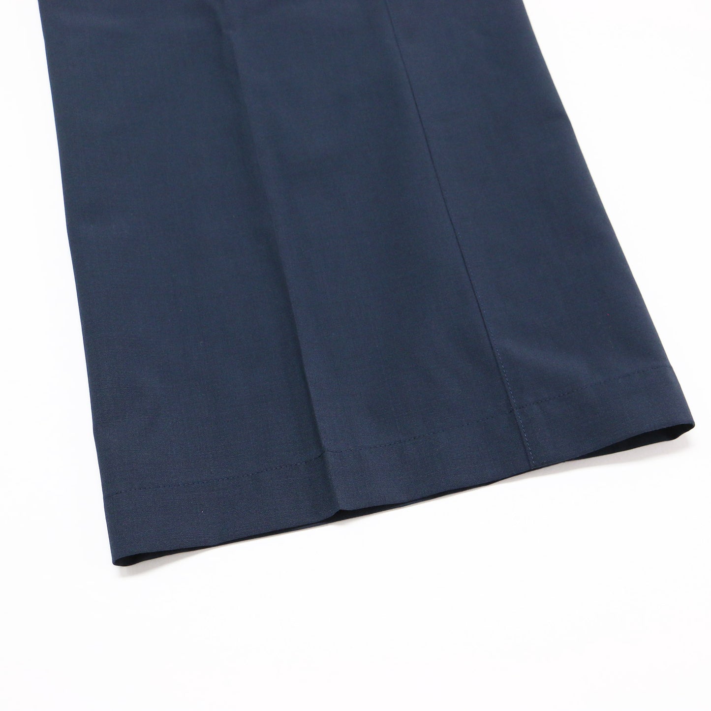 ポリエステル ウール ワイドパンツ / プルオン ウエストゴム センタープリーツ クリース タイプライター