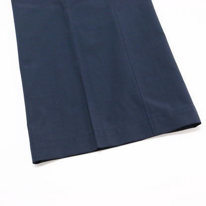 ポリエステル ウール ワイドパンツ / プルオン ウエストゴム センタープリーツ クリース タイプライター