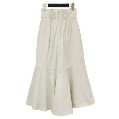 ダブルベルト ラップ スカート / Double Belted Twill Wrap Skirt ロング丈 ラッフル フリル ハイライズ ティアード