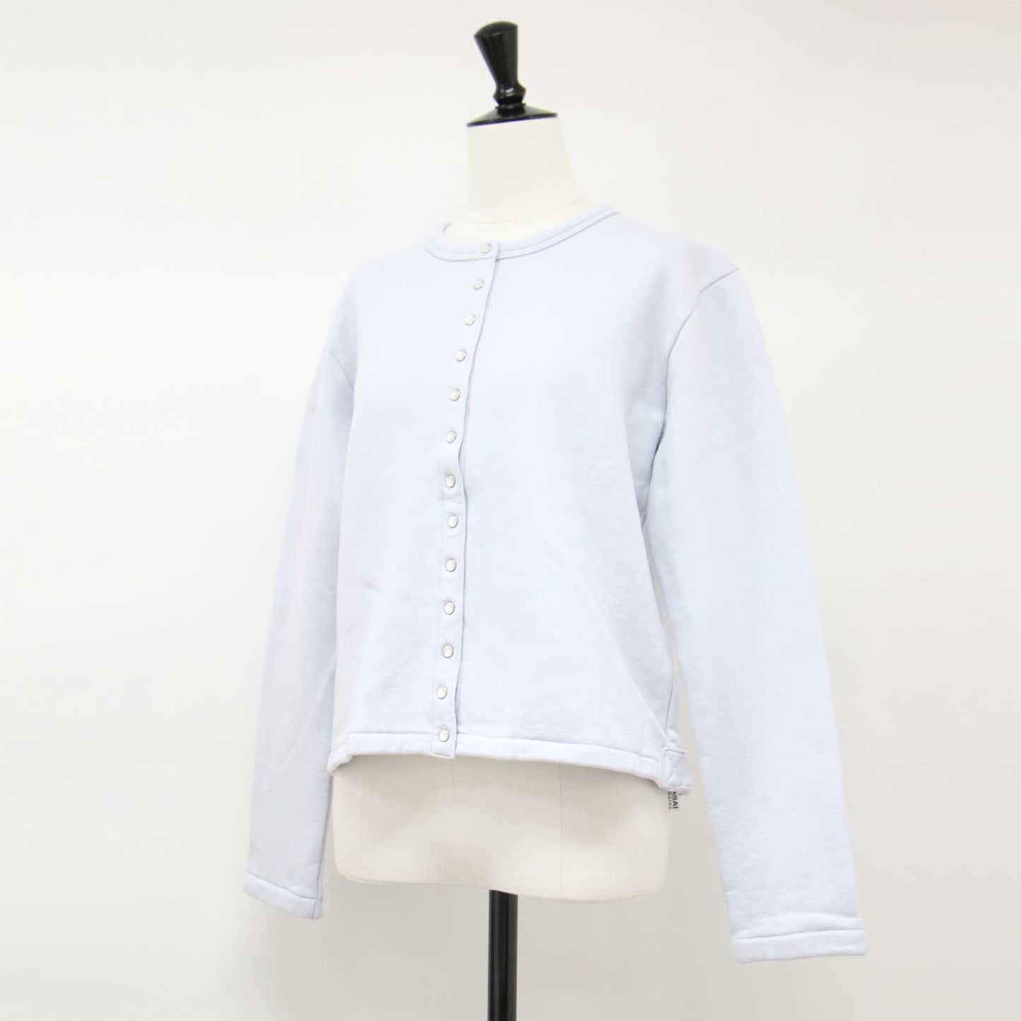 M001 CARDIGAN カーディガン プレッション / 長袖 クルーネック ドットボタン 裏起毛 コットン 定番