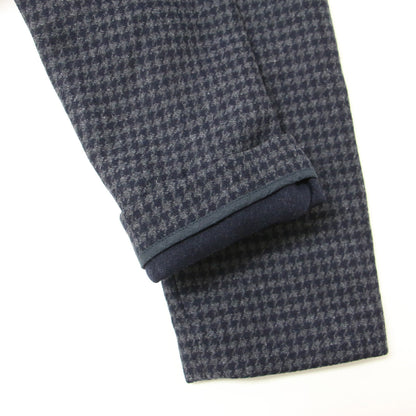 ウール 千鳥柄 チェスター コート / ロング ベルト付き ハウンドトゥース テーラードカラー