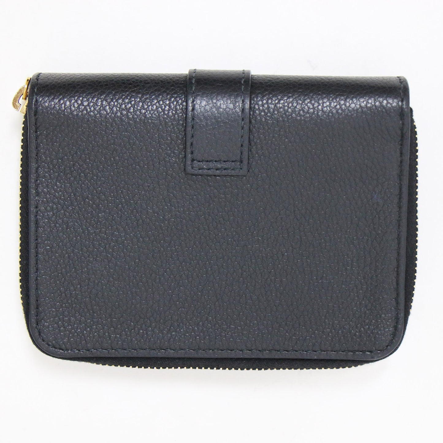 コンパクト ジップ ウォレット YSL ライン 532867 / 二つ折り財布 ロゴ カーフスキン レザー 牛革 本革