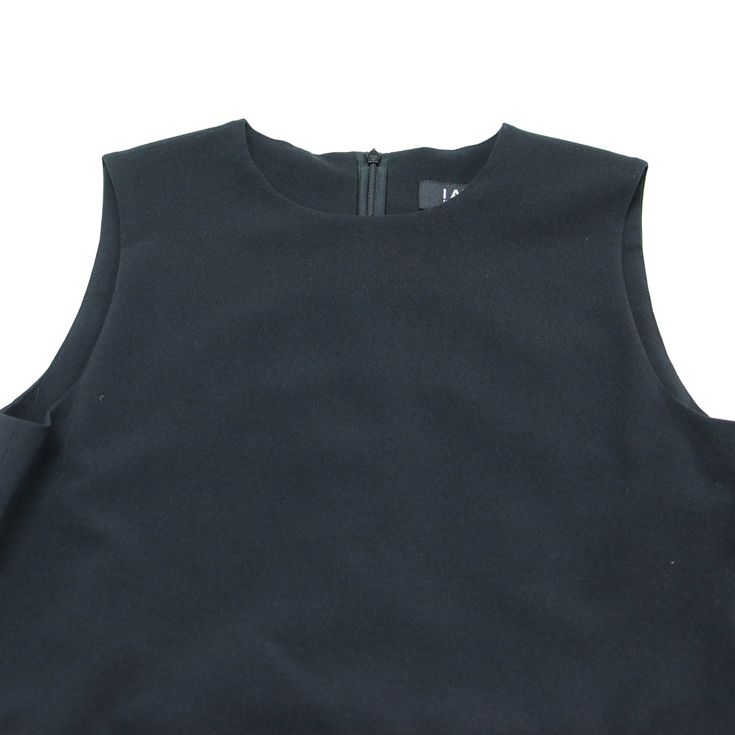 24秋冬 フリル ペプラム ワンピース / △○SHELL FRILL peplum onepiece ロング丈 ノースリーブ