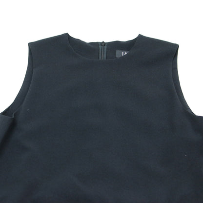 24秋冬 フリル ペプラム ワンピース / △○SHELL FRILL peplum onepiece ロング丈 ノースリーブ