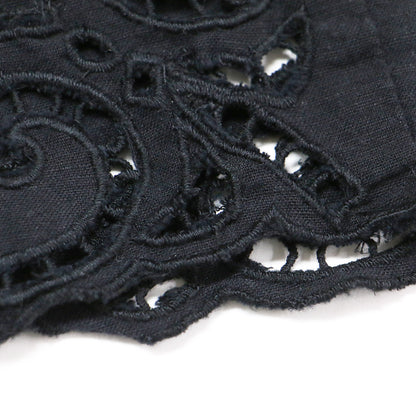 24春夏 リネン コットン エンブロイダリー キャミ ドレス / ワンピース ロング丈 刺繍 ギャザー フレア