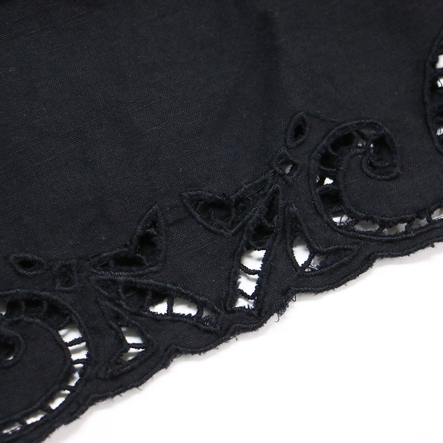 24春夏 リネン コットン エンブロイダリー キャミ ドレス / ワンピース ロング丈 刺繍 ギャザー フレア