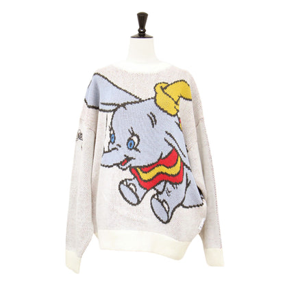× Disney SERIES CREATED ダンボ ジャガード ニット / MD OT W JACQUARD ニット DUMBO プルオーバー 長袖 クルーネック コットン