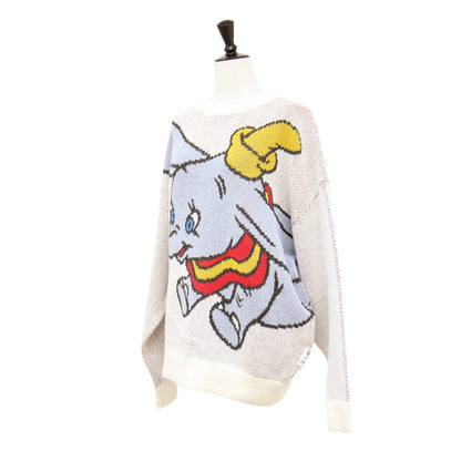 × Disney SERIES CREATED ダンボ ジャガード ニット / MD OT W JACQUARD ニット DUMBO プルオーバー 長袖 クルーネック コットン