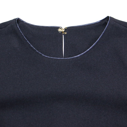 22秋冬 ウールライク フレアスリーブ ブラウス / プルオーバー 長袖 クルーネック スリット