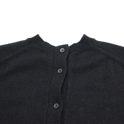 23秋冬 アルパカ 2WAY ニット / Alpaca Open Back カーディガン 長袖 クルーネック コンパクト