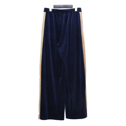 24秋冬 ベロア トラックパンツ / イージーパンツ ウエストゴム セミワイド