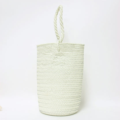 レザー メッシュ バケツ バッグ / KG47 BON SAC バスケットバッグ カウレザー 本革 牛革
